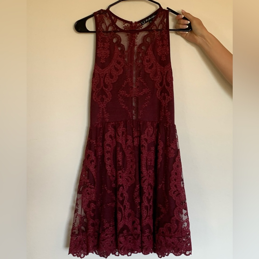 Burgundy lace For Love and Lemons dress size S